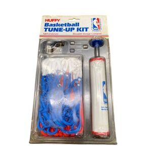 Vintage Huffy NBA Basketball Tune-Up Kit Model 8300 Pump Net Whistle Needles NEW
